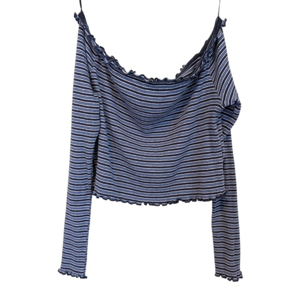 H&M Lettuce Edge Striped‎ Crop Top